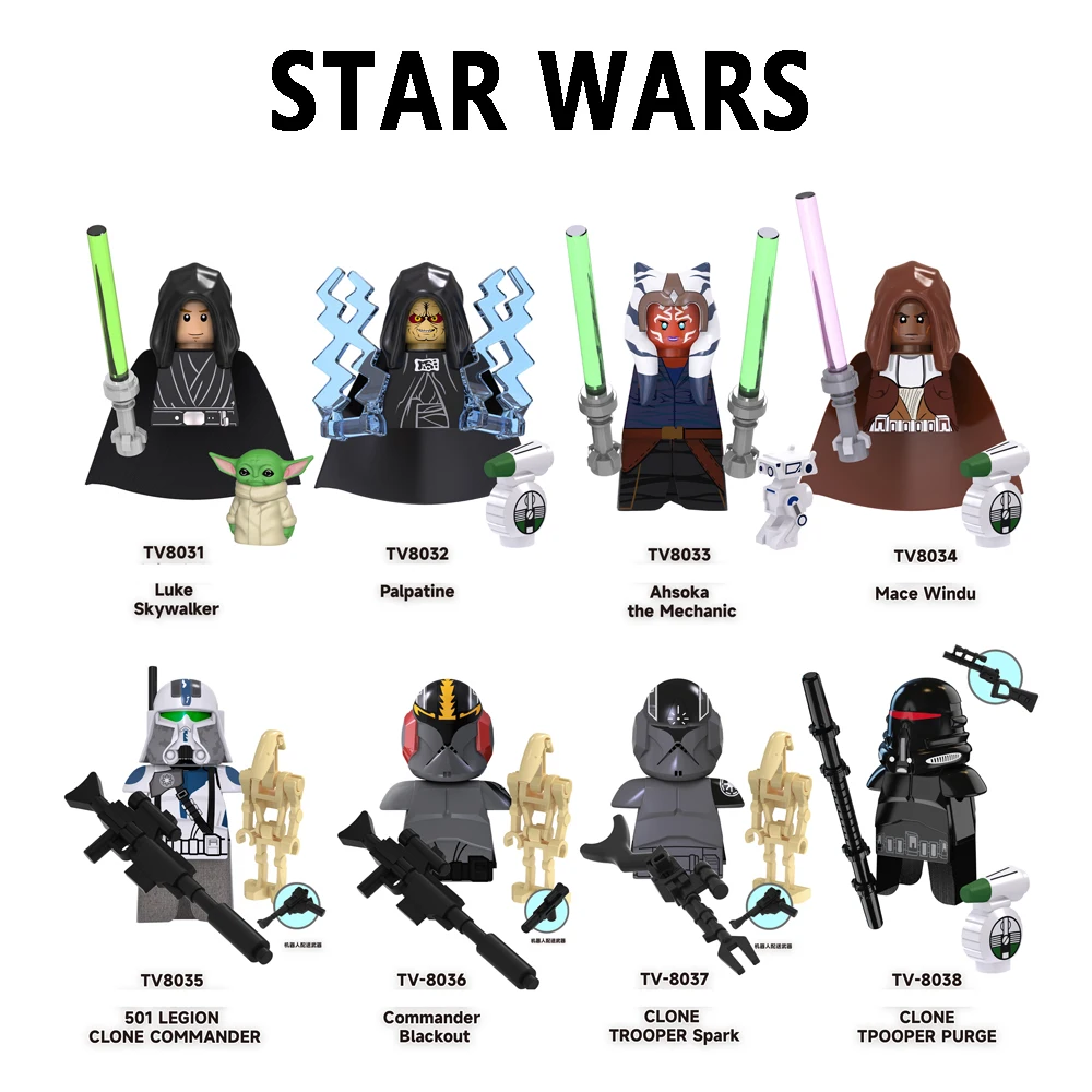 Тв6105 тв6106 люк, строительные блоки, кубики, Ahsoka Tano, фигурки, Мини фигурки, Sheev Palpatine, детская игрушка