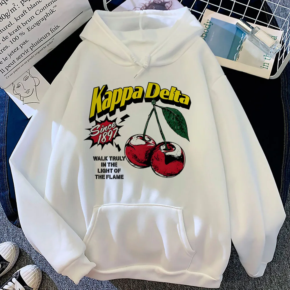 Cherry hoodie youthful Y2K casual wear harajuku teen pullover sweatshirts comfortable patterned