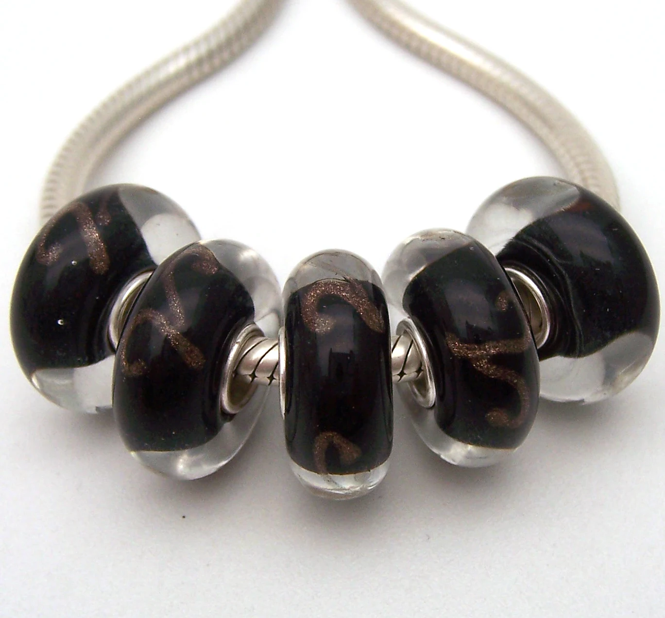 

XHYG52 5X 100% Authenticity S925 Sterling Silver Beads Murano Glass beads Fit European Charms Bracelet diy jewelry Lampwork