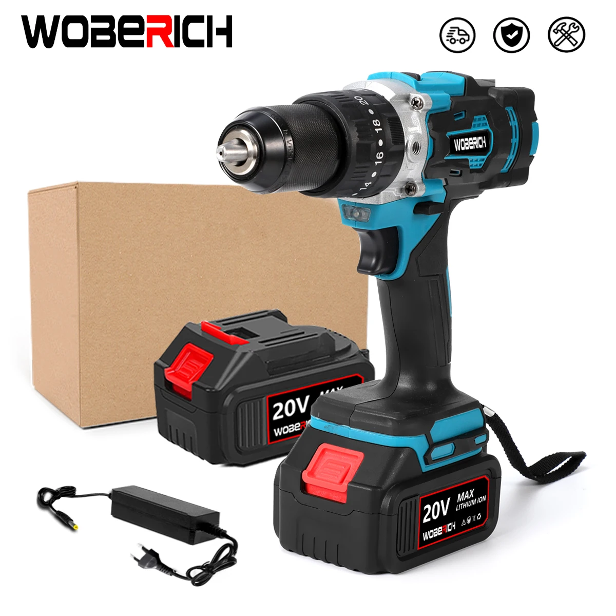 

13mm Cordless Screwdriver Hammer Impact Drilling Impact Drill Tools Electric Drill With Impact Function for Makita 18V Battery