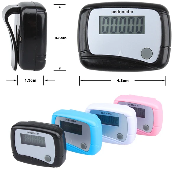 

1pc Healthy Sports Pedometers Random Color LCD Pedometer Step Calorie Counter Walking Distance Sport Pedometer