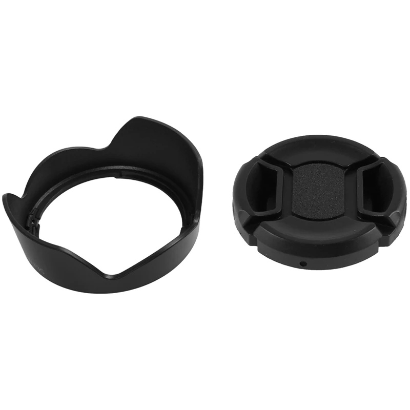 

Univeral 37Mm Center Pinch Front Lens Cap For DSLR & EW-73C Bayonet Lens Hood For Canon EF-S 10-18Mm F/4.5-5.6 IS STM