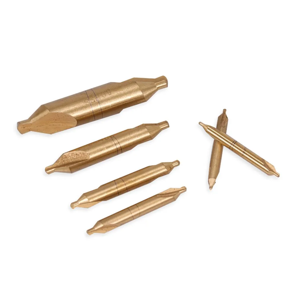 6 шт./компл. центральное сверло из быстрорежущей стали золотое 1-5 мм центральные