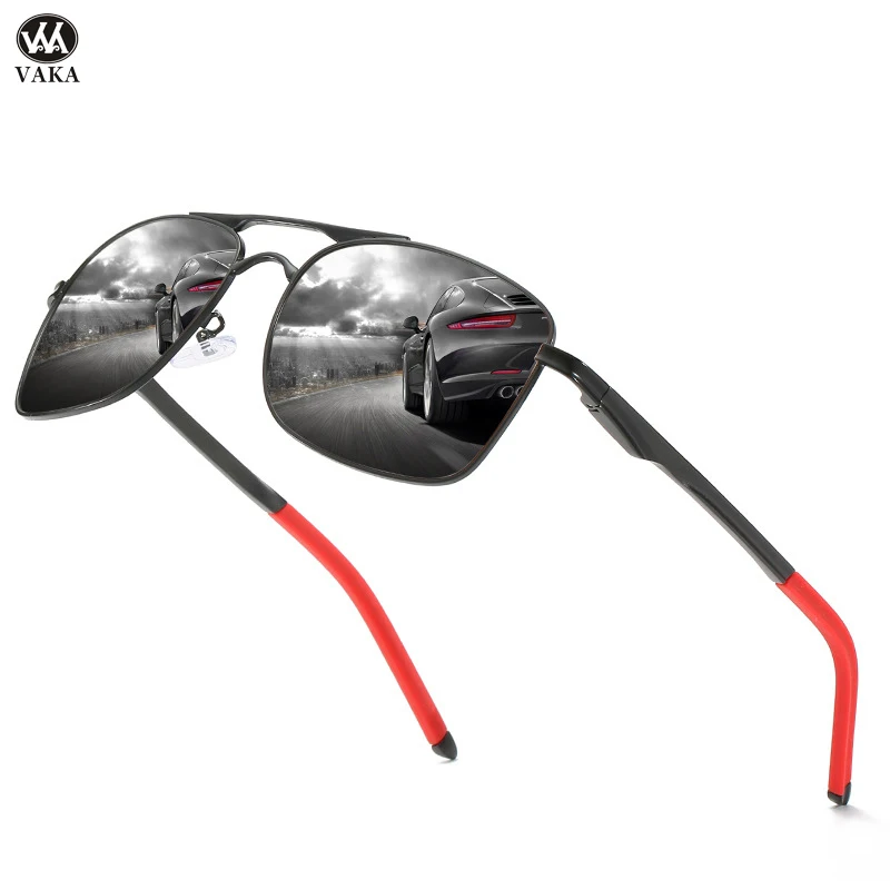 

Vaka Men's Retro Sunglasses Brand Designer High Quality Aluminium Frame Sunglasses Protective Driving Glasses Glasses UV400