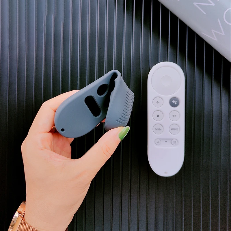 Мягкий силиконовый чехол для Google Chromecast 4K Snow 2020 с пультом дистанционного