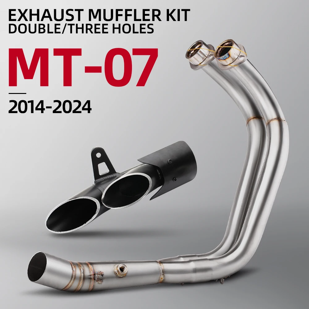 Для MT07 FZ07 XSR700 2014-2024 Система Escape Slip On Front Link Pipe ...