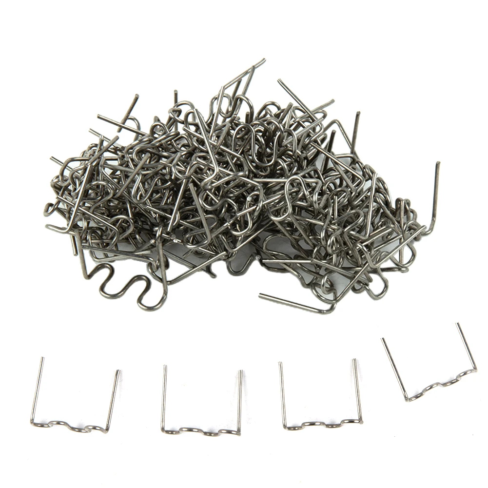 

100pcs Staples Pre-cut 0.8mm Flat Plastic Stapler Repair for Welder Silver Tool Wave Hot Staples Durable Useful