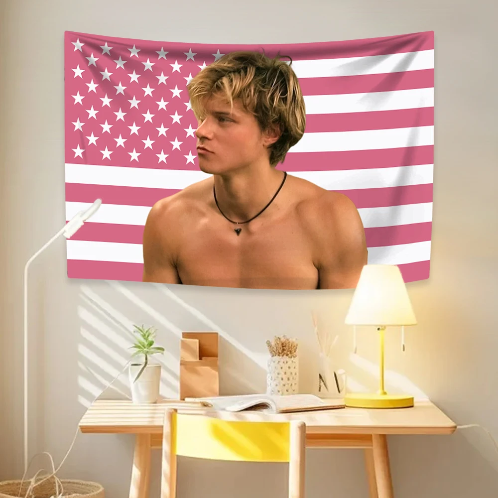 Гобелен JJ Outerbanks Maybank с американским флагом эстетическое украшение настенный