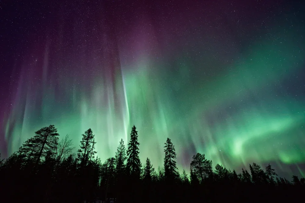 

Night aurora tapestry