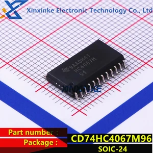 CD74HC4067M96 SOIC-24 CD74HC4067M Silk-screen:HC4067M Multiplexer Switch ICs Hi-Spd CMOS 16Ch Anl Mltplxr/Demltplxr Brand new