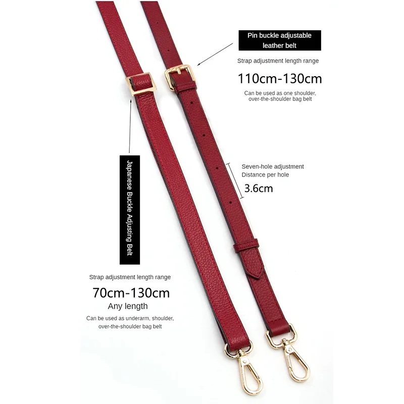 130cm long PU leather Bag strap Shoulder Bag Handle Belt Band For Women Handbag Handmade DIY Belt Strap For Bag Accessories
