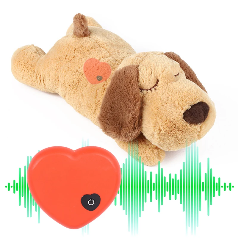 

2022 Dog Toy Plush Toy Comfortable Behavioral Training Aid Toy Heart Beat Soothing Plush Doll Sleep For Smart Dog Cats Play Gift