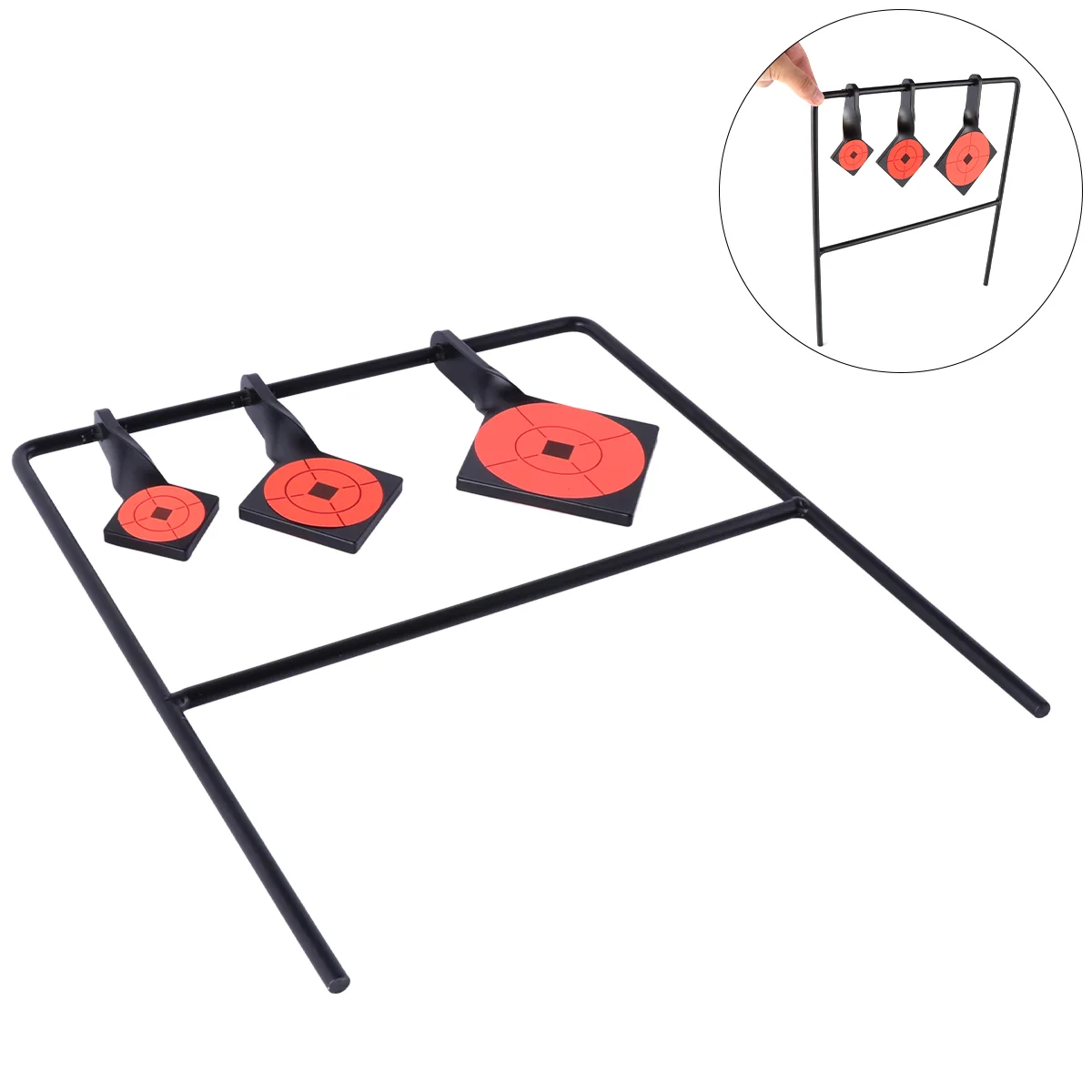 

Three Heads Target Practice Shooting Carbon Steel Target for Adults