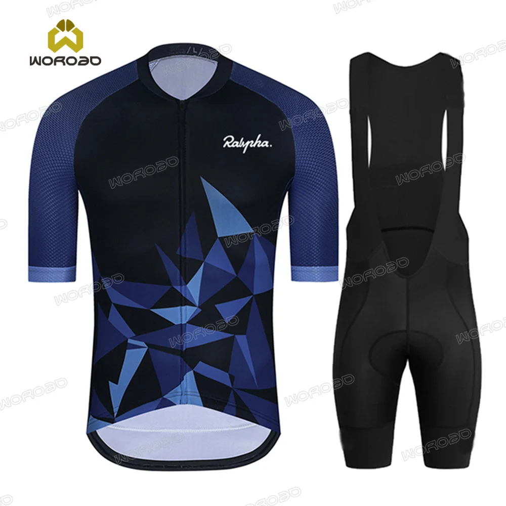 Комплект одежды для велоспорта ralvpeng мужской летний дышащий с коротким рукавом