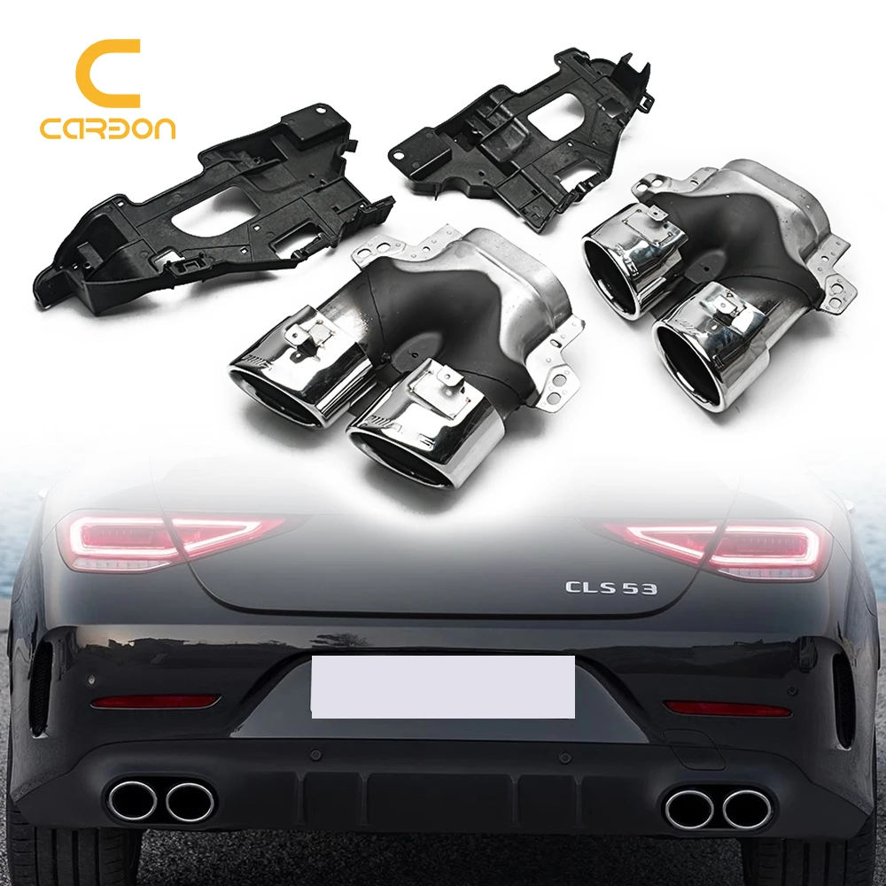 Углеродное волокно Модифицированная четырехсторонняя выхлопная труба с круглым