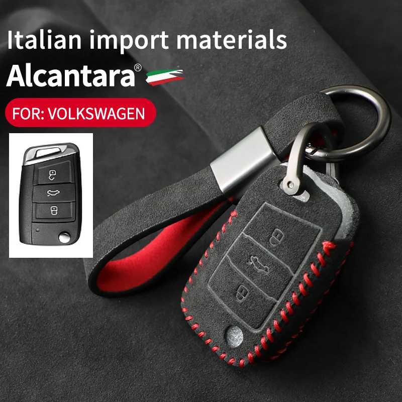 

for Volkswagen Golf 7 mk7 Skoda Octavia imported Alcantara suede key case protective cover