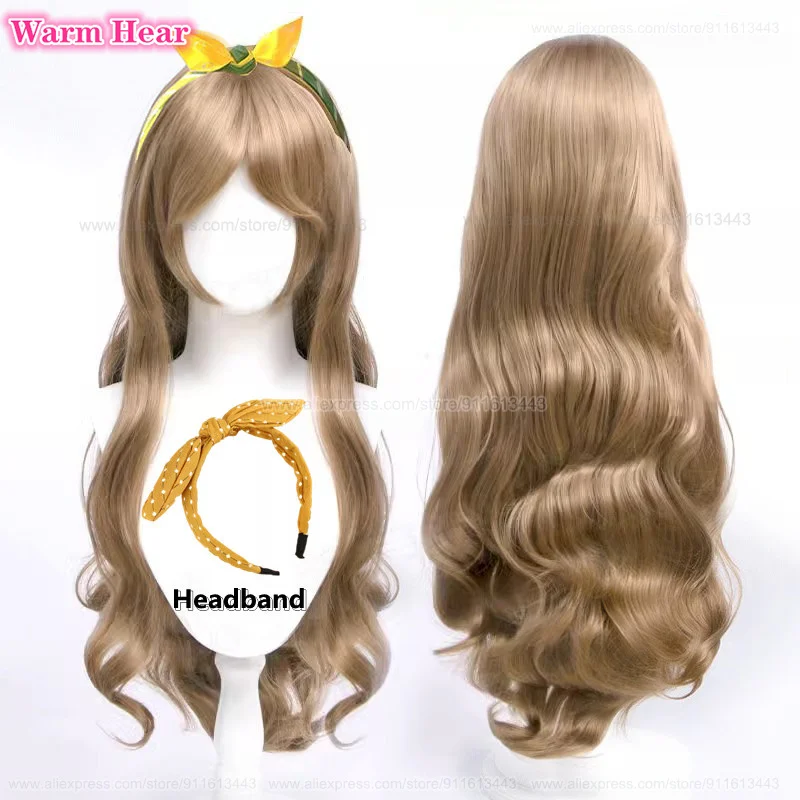 

Eurydice Cosplay Wig Game Identity V Little Girl Long 75cm Brown Curly Cosplay Anime Wig Heat Resistant Synthetic Wigs + Wig Cap