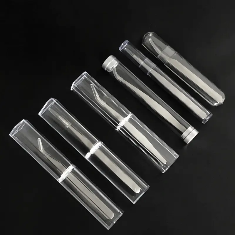 

1 шт., пинцет для наращивания ресниц, пластиковый прозрачный Органайзер высокого качества, защитный Пинцет для ресниц