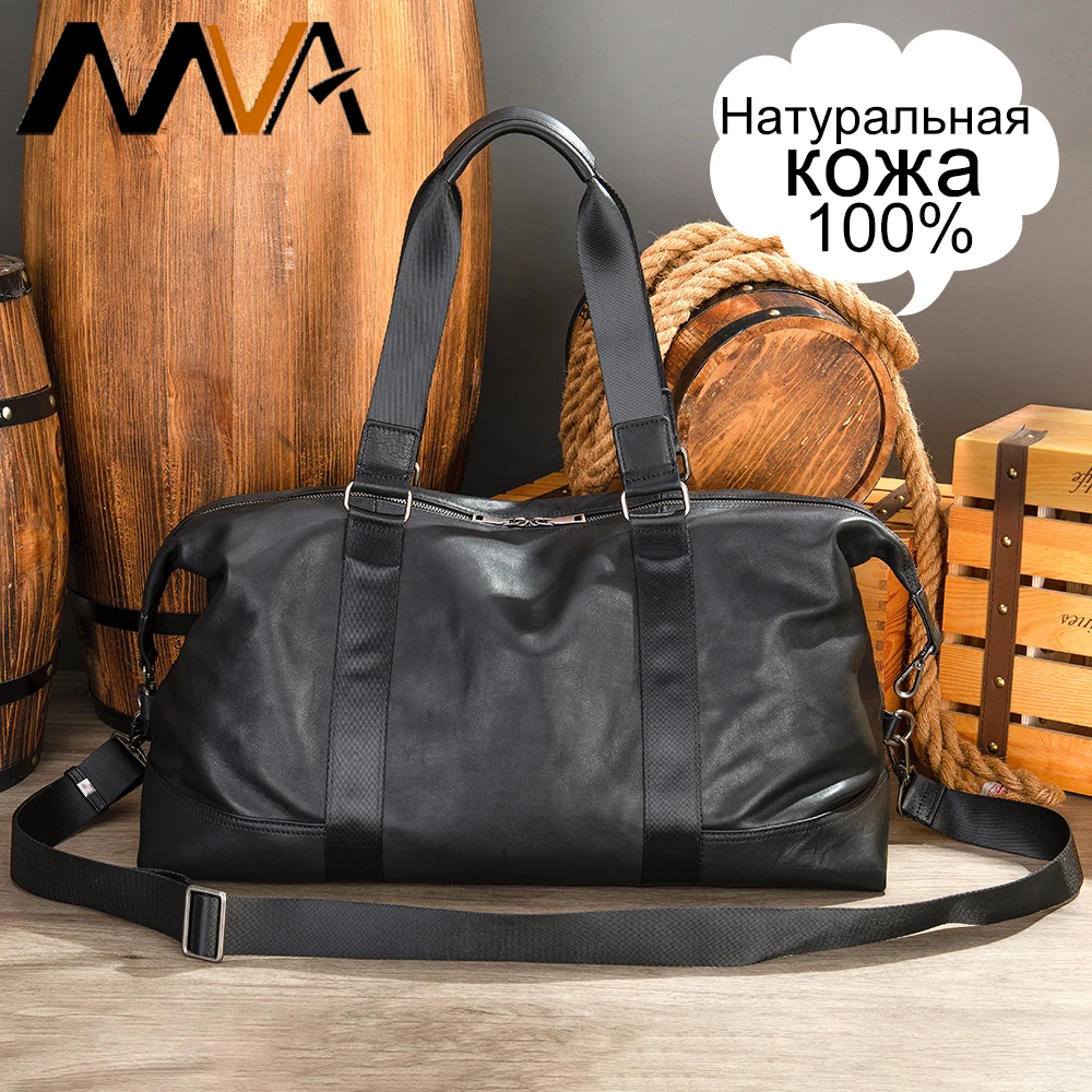 MVA Sports Bags Leather Weekend Travel Bag Large Traveling Bag For Men's Tote Handbags Trend 2022 bolsas deportivas 여행가방    4018