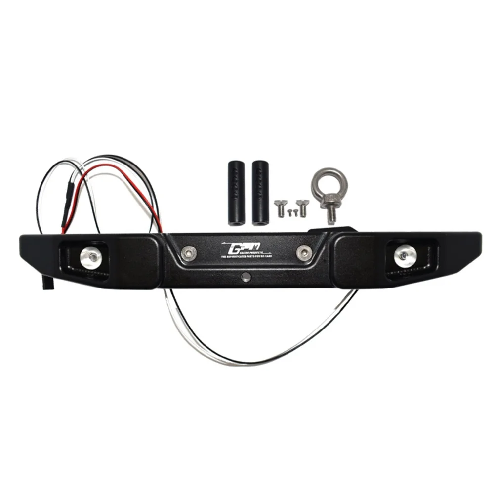 

Metal Rear Bumper with Tow Hook LED Lights for Axial SCX6 AXI05000 JEEP JLU WRANGLER 1/6 RC Crawler Car Upgrades Parts,1