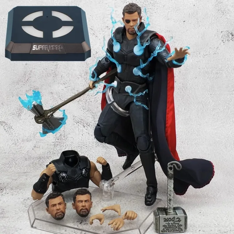 

Marvel Avengers Super Hero Iron Giant Ax Thor Personalized Creative Hand Model Children's Toy Desktop Ornament Holiday Gift