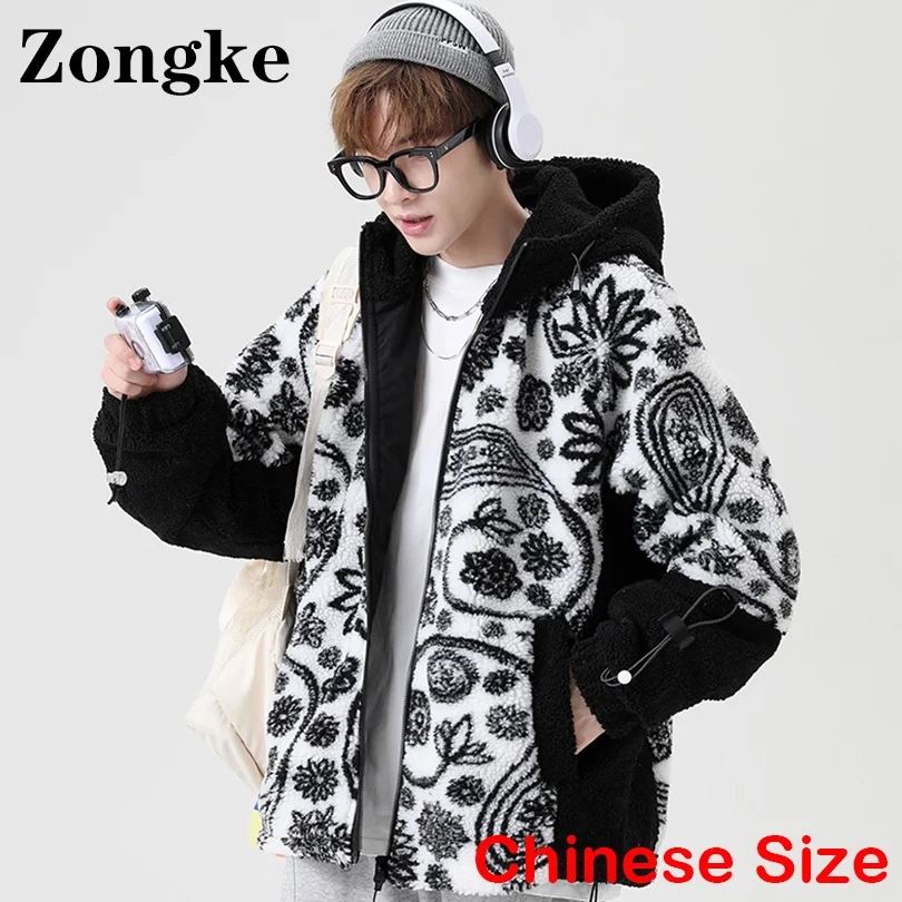 

Флисовые куртки Zongke для мужчин, зимняя Стильная парка, куртка, Мужская одежда, теплое зимнее пальто для мужчин 3XL, осень 2022, Новое поступление