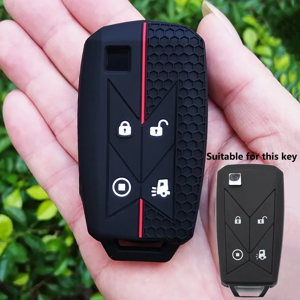 

4-кнопочный силиконовый чехол для ключей с пикапом автомобиля, колпачки для ключей для Renault Euro 6 серии T C K Gama, сумка для ключей, брелок