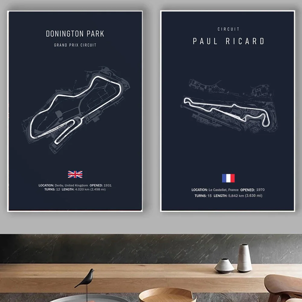 F1 2024 мировая схема Картина на холсте искусство гусеница формула Мотоспорт Гонки