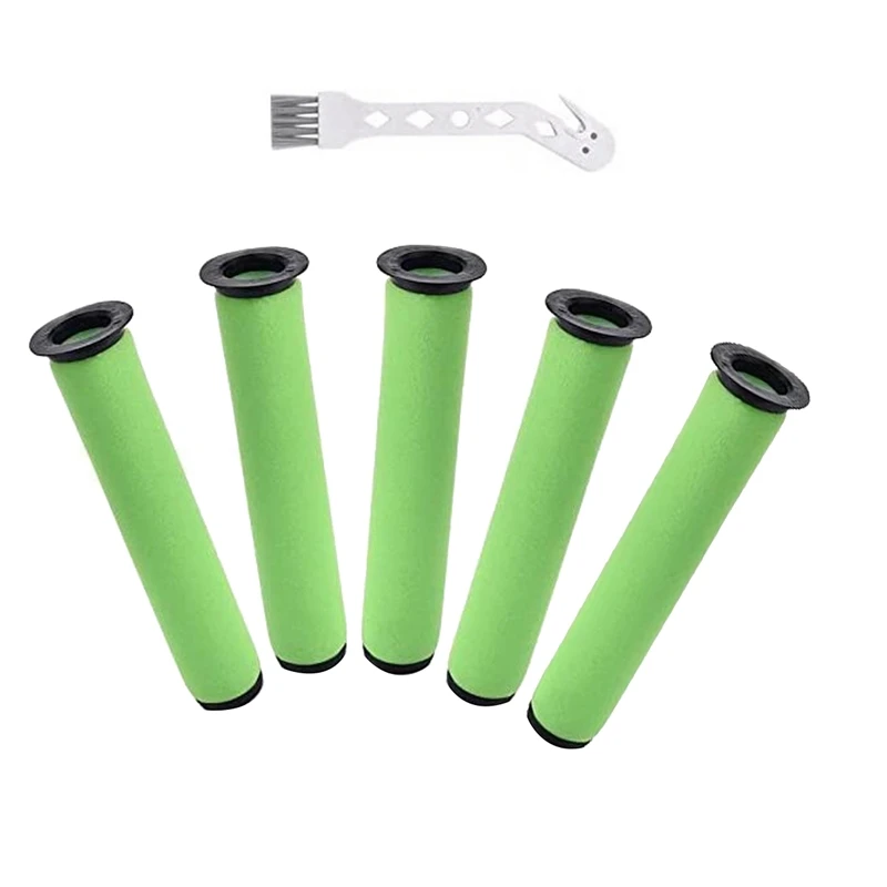 

5 Packs Replacement Filters with Clean Brush for Gtech AirRam MK2 K9 Cordless Vacuum Cleaner Filters