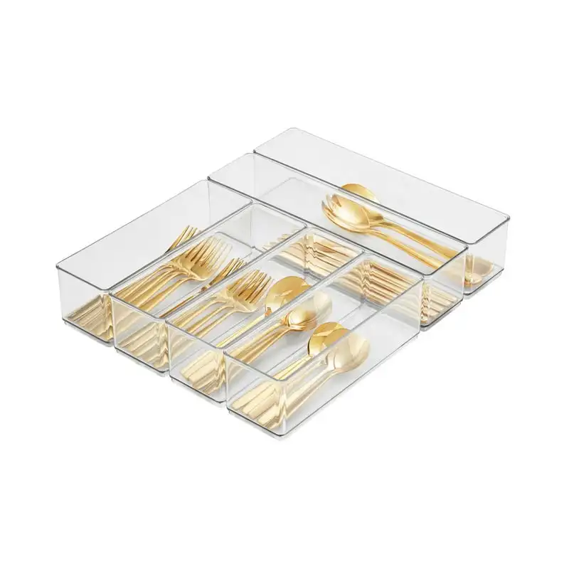 

Piece Kitchen Drawer Edit, Clear Plastic Storage System Drying racks kitchen Kitchen storage & organization Makeup organizer Sho