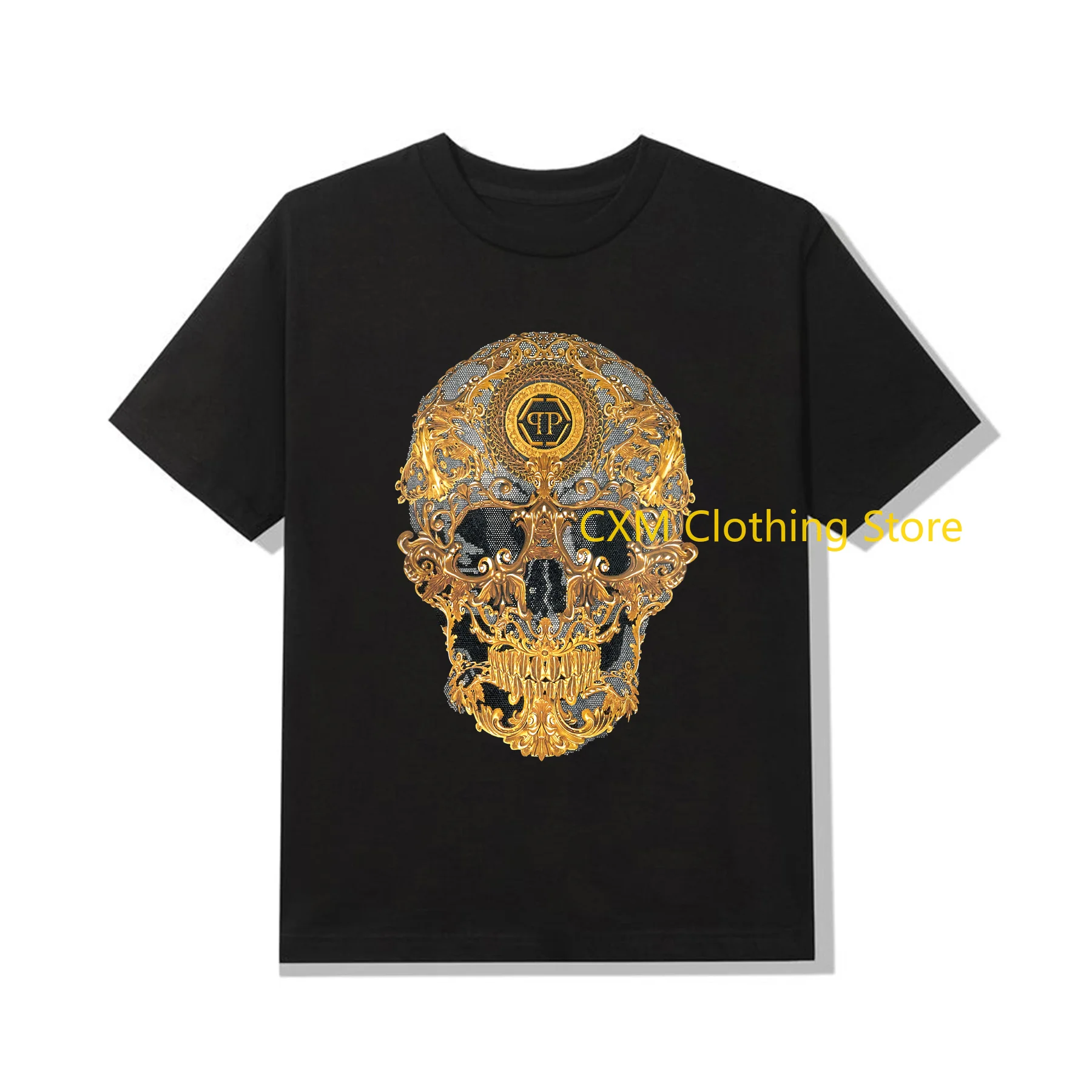 

Amazing Tee Male T Shirt Casual Short Sleeve Oversized Limited Edition Philipper 3D Skull Pleins Print T-shirt Men T-shirts