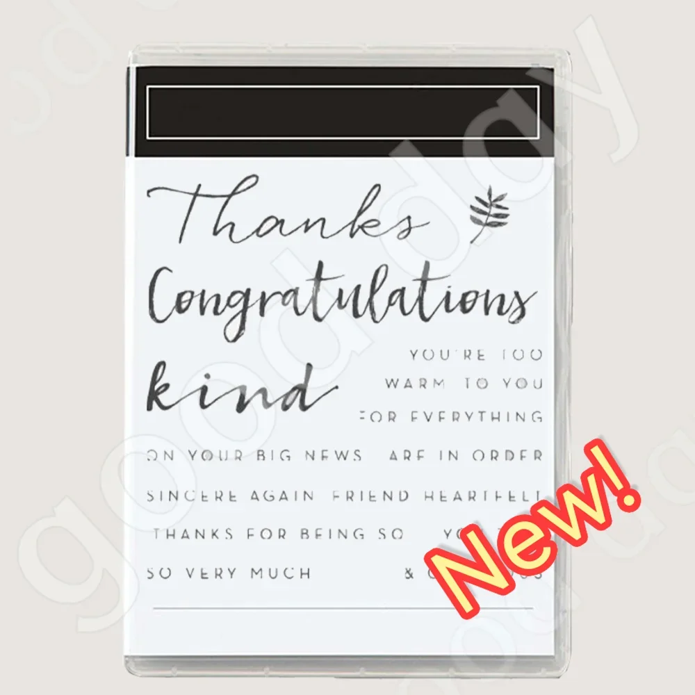

2023 New Words of Blessing Clear Stamps Scrapbook Diary Decoration Embossing Template Diy Greeting Card Handmade Hot Sale