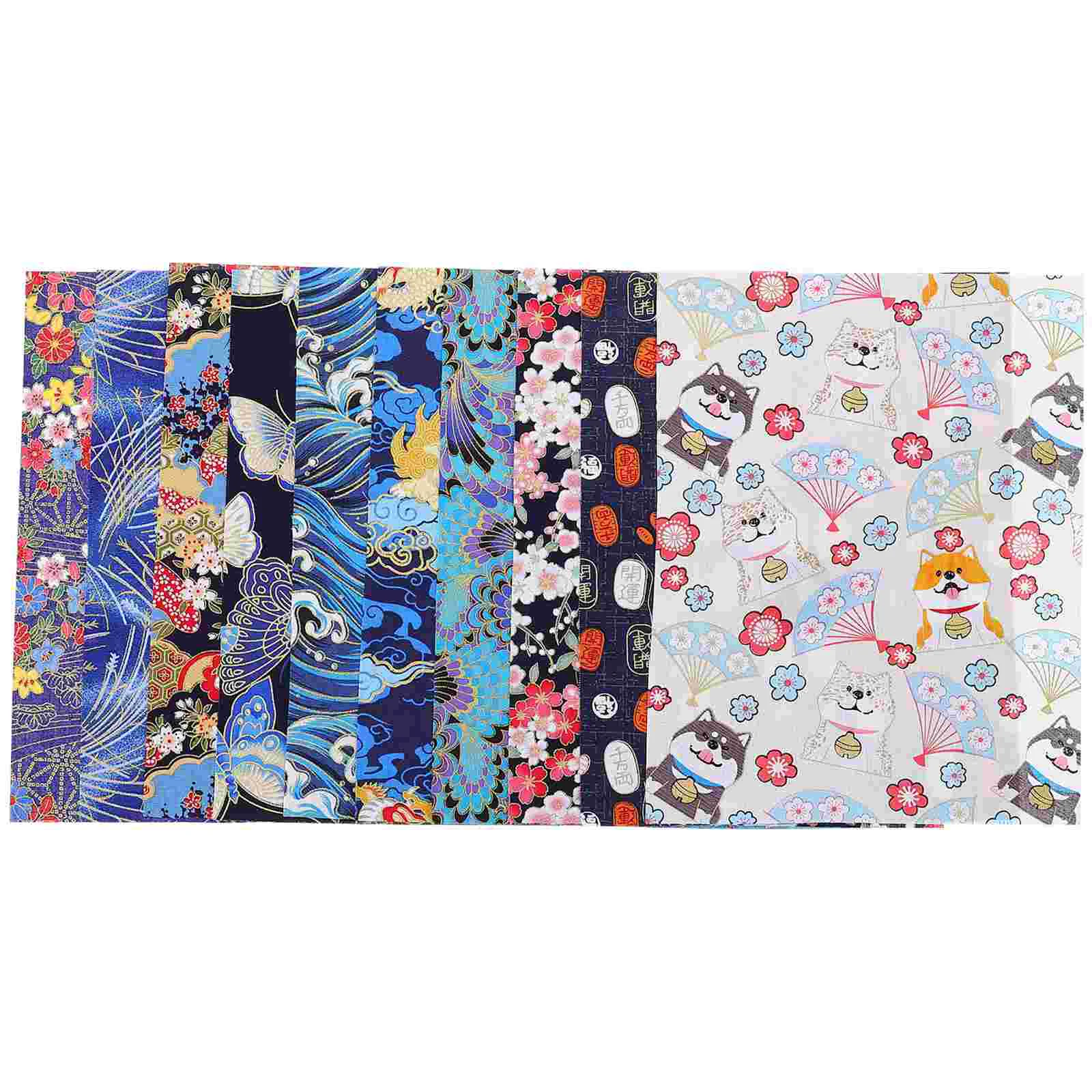 

Fabric Cotton Japanese Quilting Sheets Quilted Patchwork Sewing Style Brozing Cloth Flower Bed Squares Stitching Percale Craft