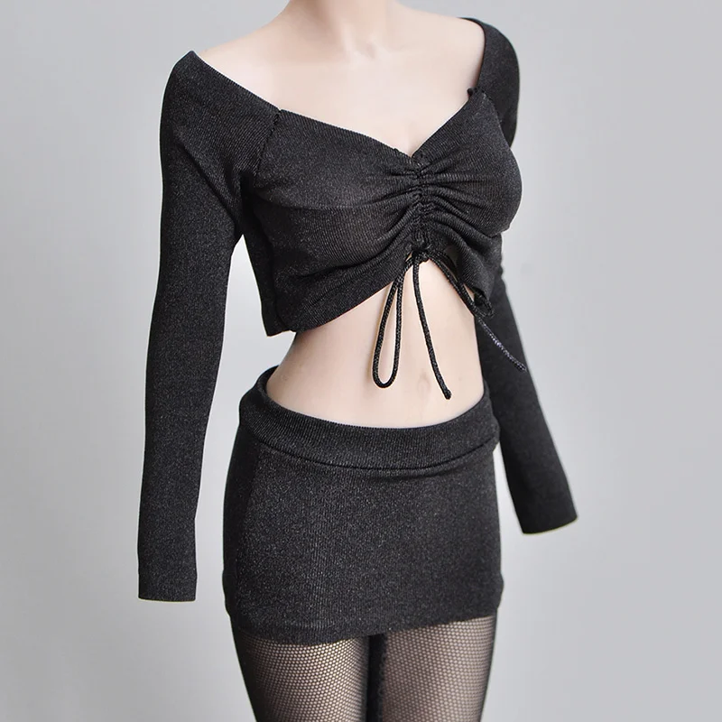 Масштаб 1/6 женский эластичный плотный шнур для рисования точка глубины футболка