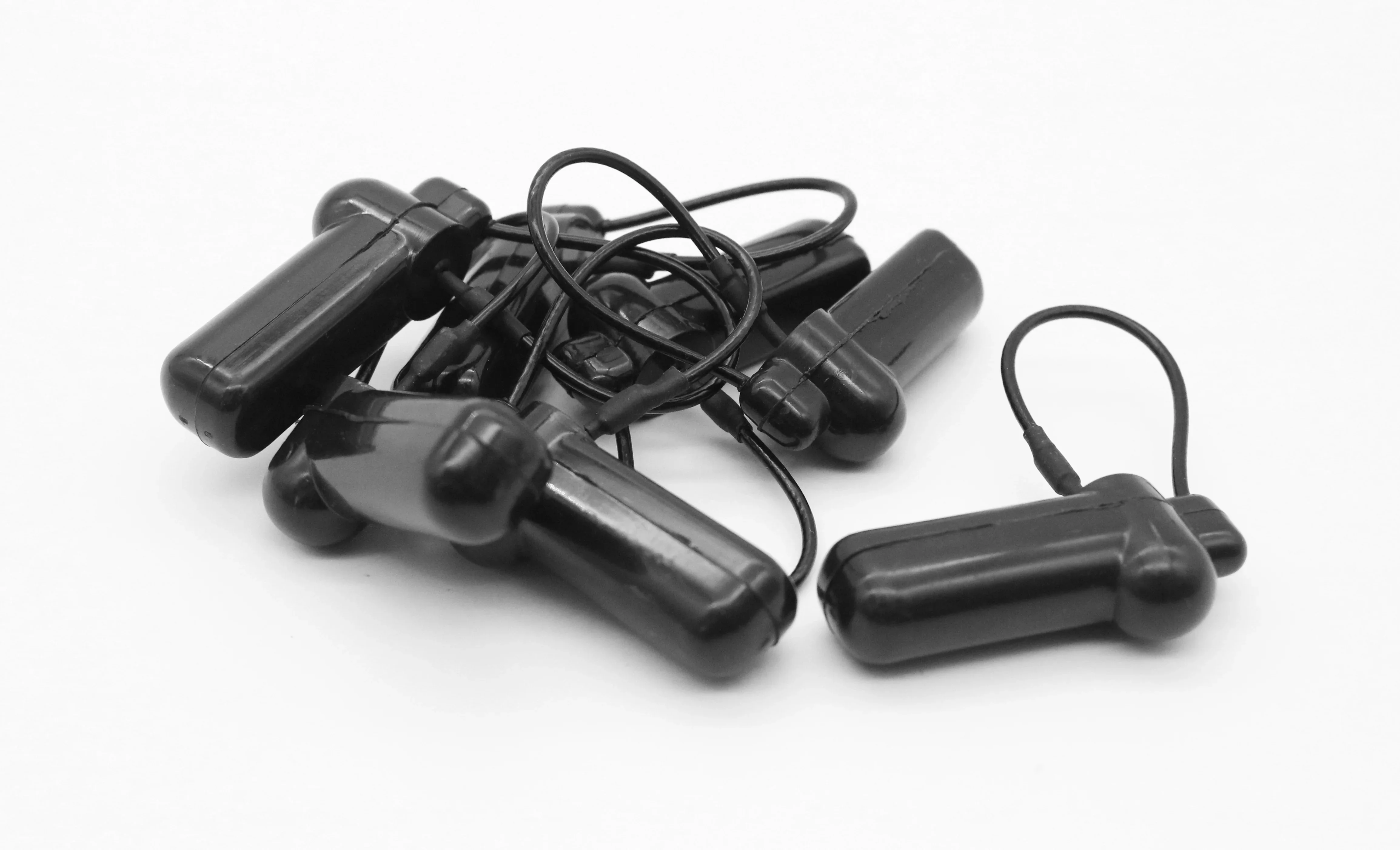 1000 шт. защитная бирка со стальной проволокой для одежды черный материал ABS