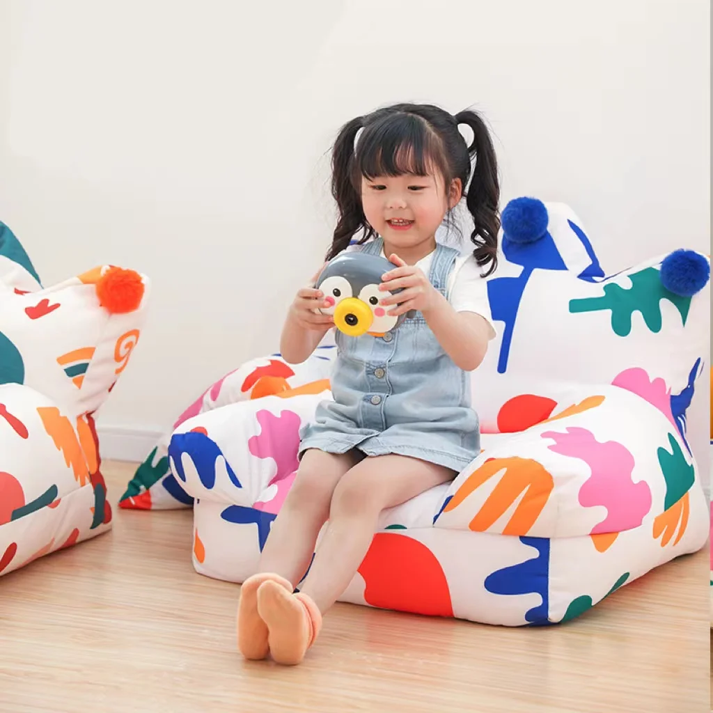 

Single Detachable Baby Mini Sofa Beanbag Crown Couch