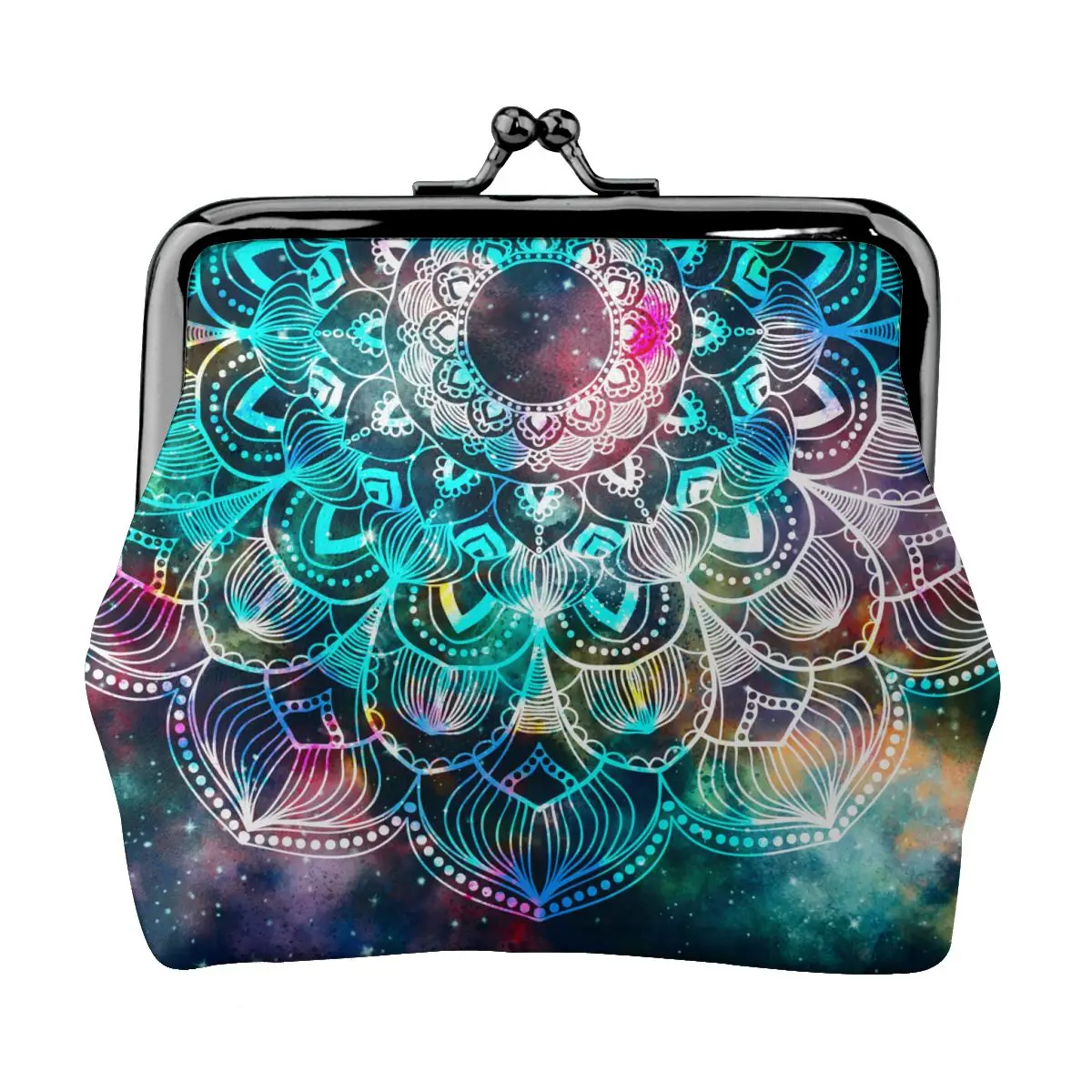 

Coin Purse Watercolor Digital Art Mandala Women Mini Pouch Female Pouch Key Card Holder Wallet