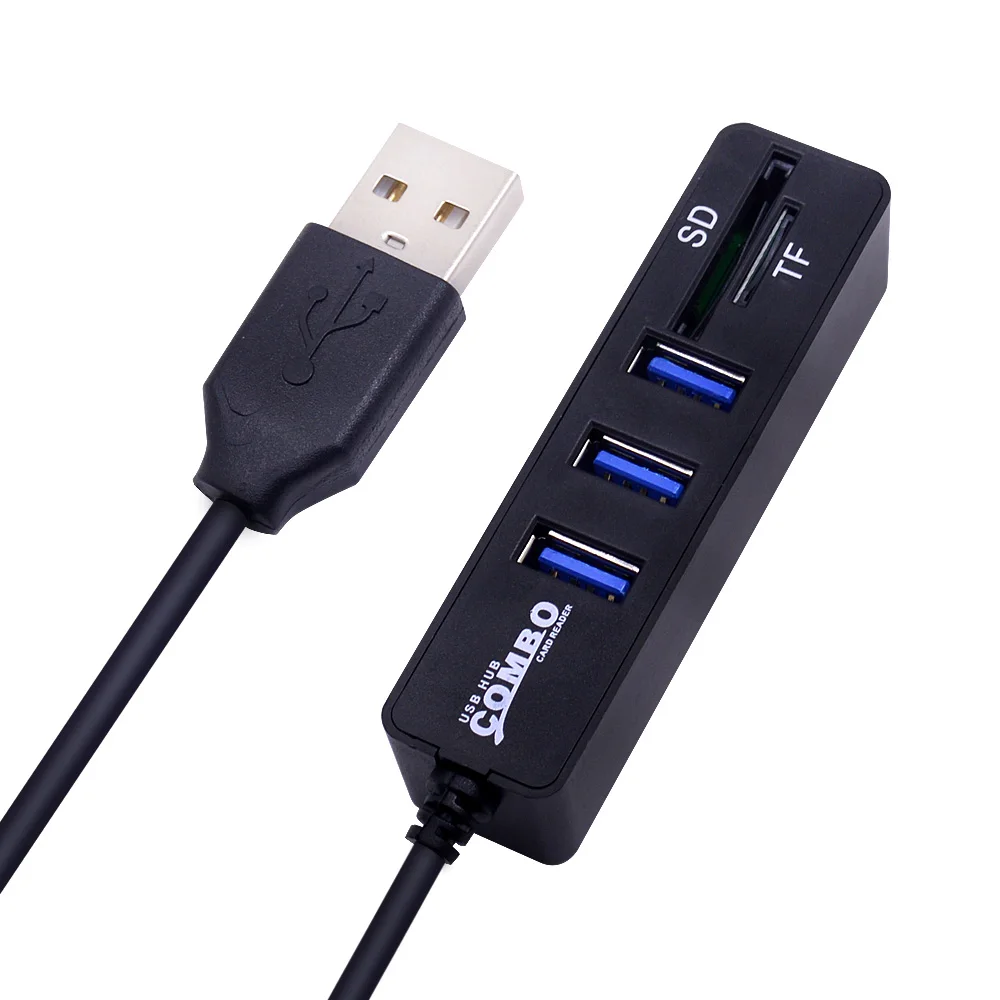 

5-In-1 Type C To COMBO + 3 USB 3.0 HUB TF SD Card Reader Connector For PC