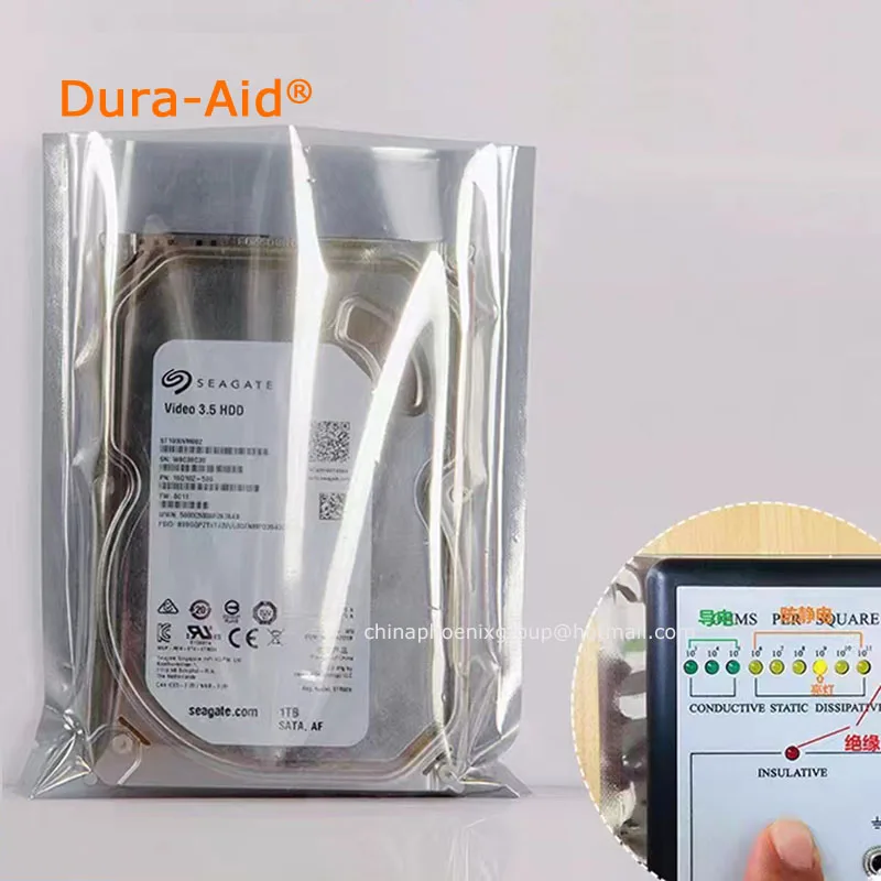 

100pcs 15*20cm 5.9x7.8inch Open Top Antistatic Bags 3 5 Hdd Anti Static Plastic Bags Anti-static Shielding Plastic Packaging Bag