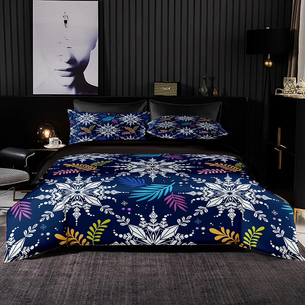Комплект постельного белья в этническом стиле синее домашнее текстильное
