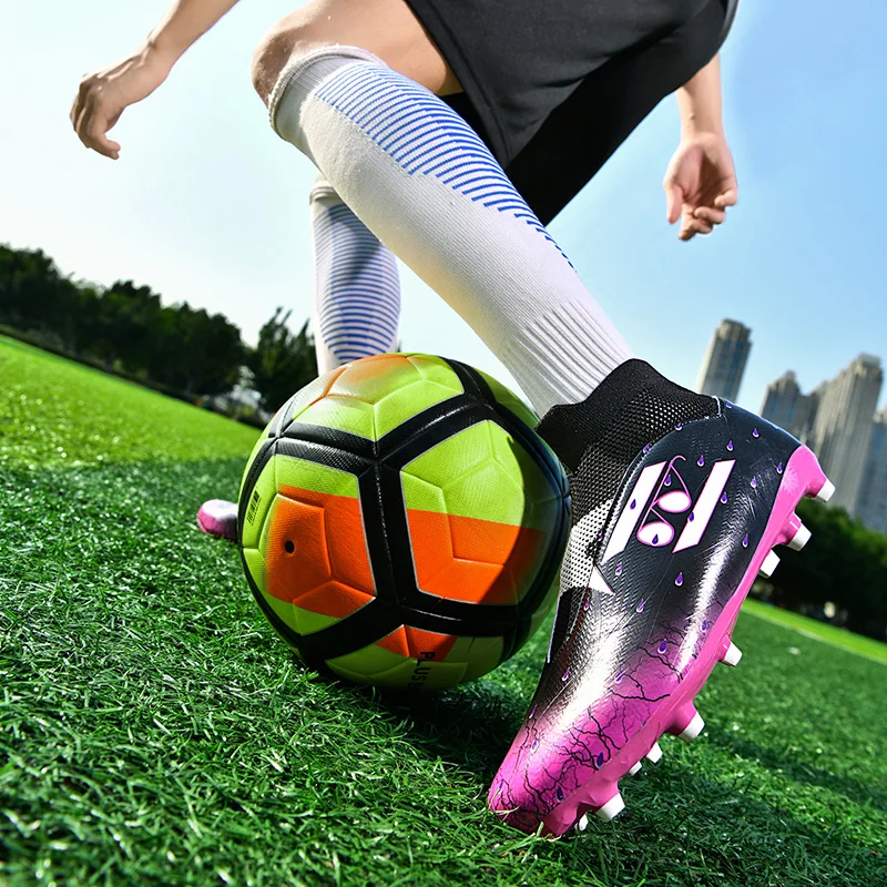 Man's Soccer Shoes Adult Kid TF/FG Outsole Non-Slip Unisex Football Cleats Outdoor Lawn Breathable Sneakers New 2023 Spring