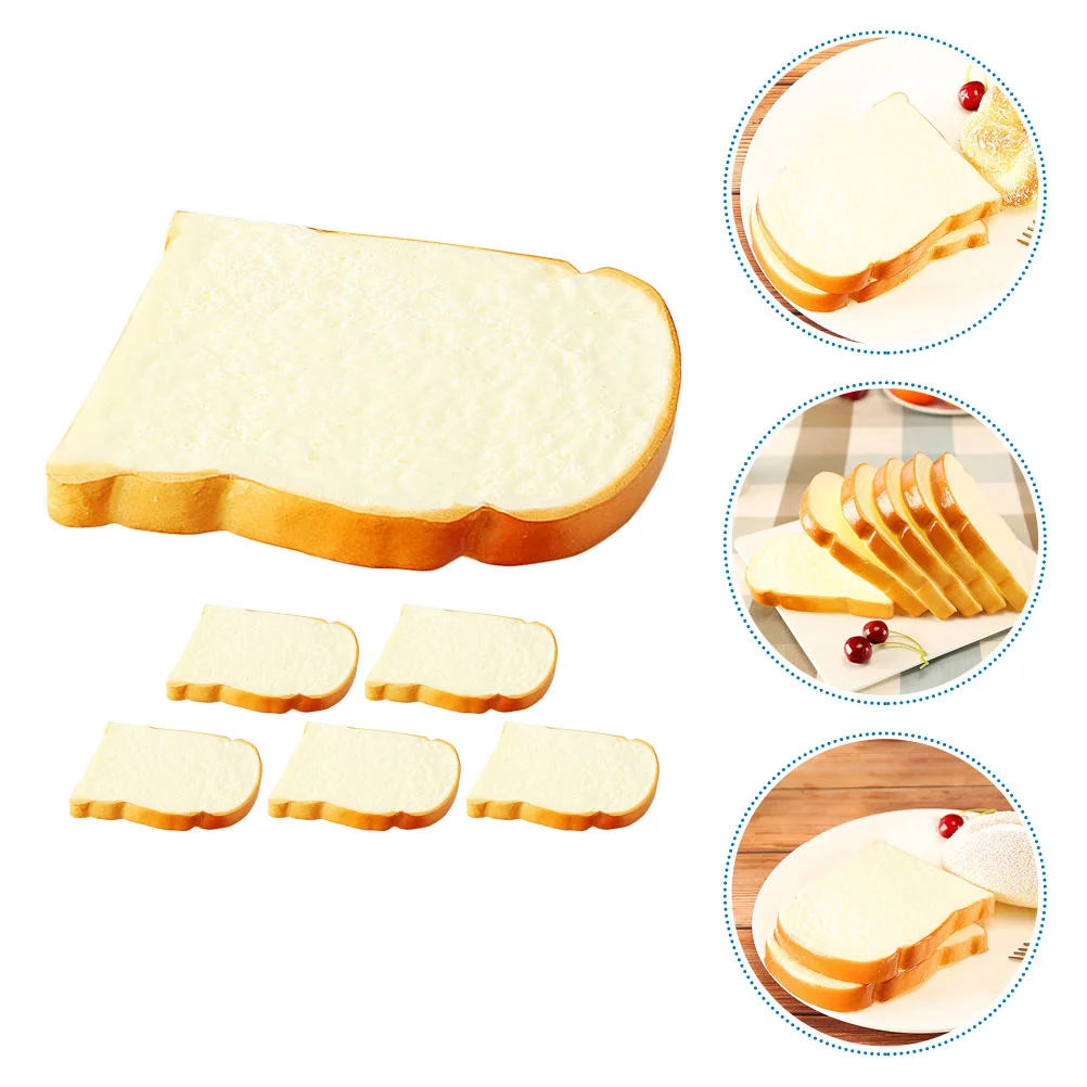 6 шт. имитация хлеба пекарни реквизит для фотосессии декор тостов круассан