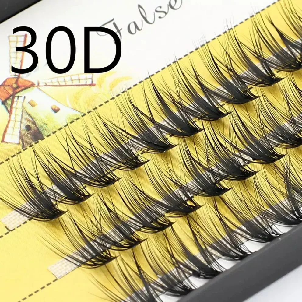 Volume Effect Cluster Eyelash Extension Wholesale 10D/20D/30D Lashes Natural Long Black Faux Bunche Individual Makeup Cilias