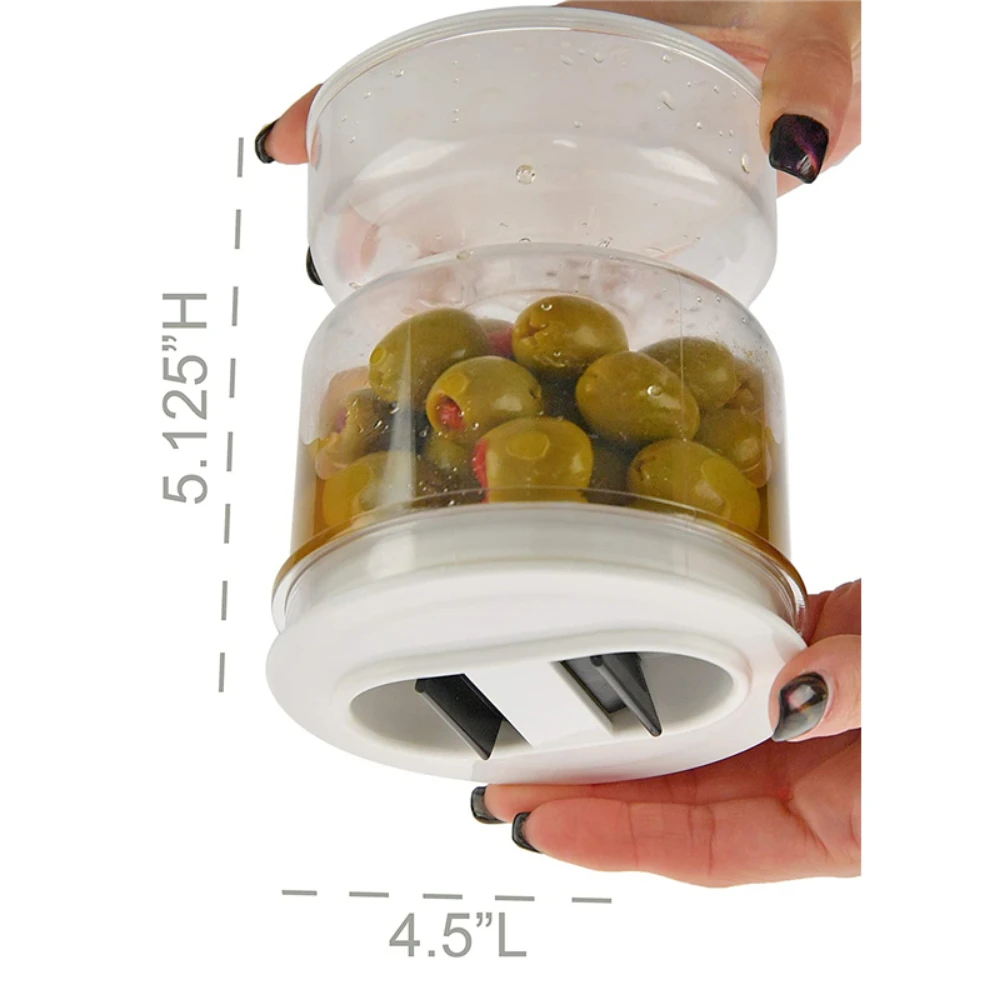 

Organizers Pickles Jar Dry And Wet Dispenser Pickle And Olives Hourglass Jar Cucumber Container For Kitchen Juice Separator Tool