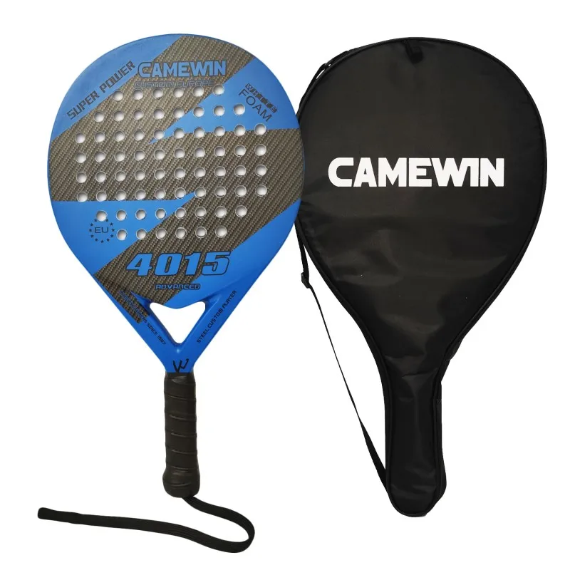 

Padel Racket Beach Tennis Camewin Carbon Fiber and EVA Smooth Surface Durable Power Lite Pop Paddleball Paddle Racket with Cover