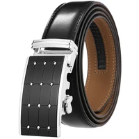 4 pack mens business belts matte black alloy buckle high quality trend design wear resistant and durable two layer leather belt
