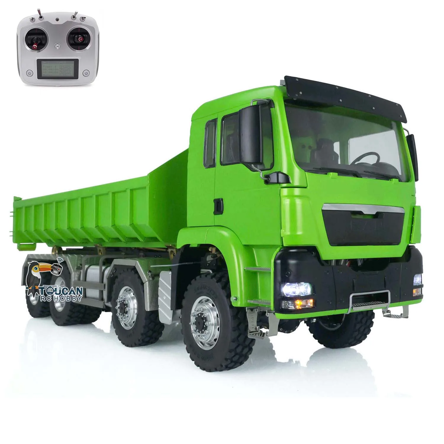 

LESU 1/14 RC Roll On/Off Tipper Truck for MAN TGS 8x8 Hydraulic Dumper Car Toucan Light Sound Remoted Model THZH1428-SMT8
