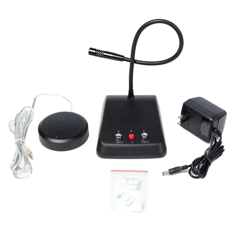 2 Way Wired Interphone Handsfree E370 for Bank Office Window Counter Intercom Full-auto System