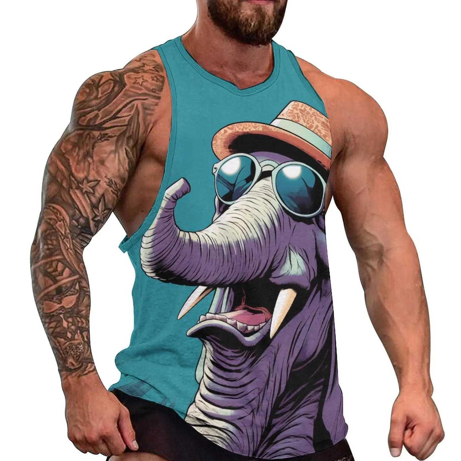 

Мужская летняя футболка без рукавов, размеры до 5XL