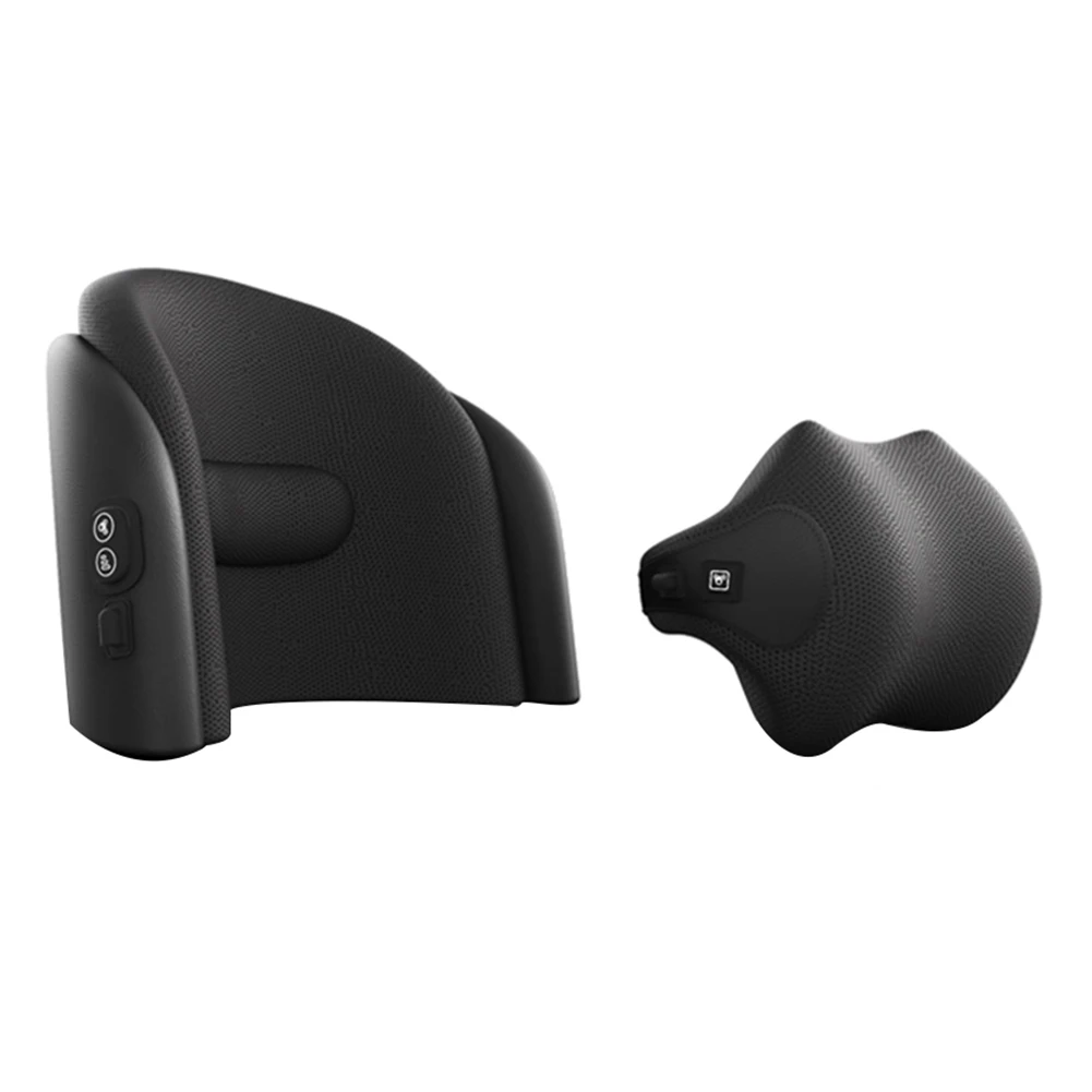 

Car Massage Neck Support Pillow Seat Back Headrest Pillow Support Simulation Human Massage Travel Home Pillow(Black)